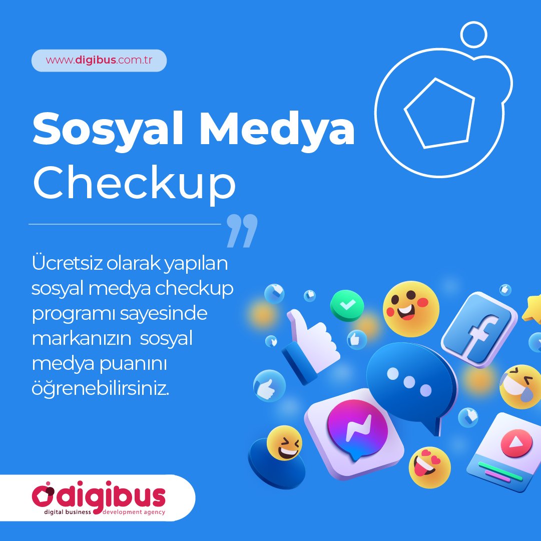 digibuscomtr's tweet image. Ücretsiz olarak yapılan *Sosyal Medya Checkup* hizmeti sayesinde markanızın veya işletmenizin sosyal medya puanını öğrenebilirsiniz.  

CHECK-UP YAPTIR ➡️ digibus.com.tr/sosyal-medya-c…

#digibus #sosyalmedya #dijitalpazarlama #işgeliştirme