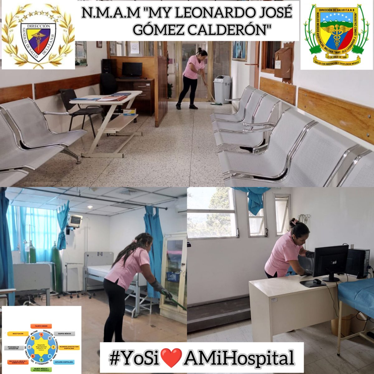 #18ENE En el <a href="/NMAMMYLEONARDO1/">N.M.A.M MY. LEONARDO JOSE GOMEZ CALDERON</a> el mantenimiento de nuestras instalaciones es realizado diariamente por nuestro personal, garantizando así un óptimo ambiente hospitalario para nuestros usuari@s.
#SoloUnidosVenceremos
<a href="/DigesaludFANB/">DIGESALUDFANB</a> 
<a href="/junior180570/">Pablo Beltrán Pérez Villamizar</a>