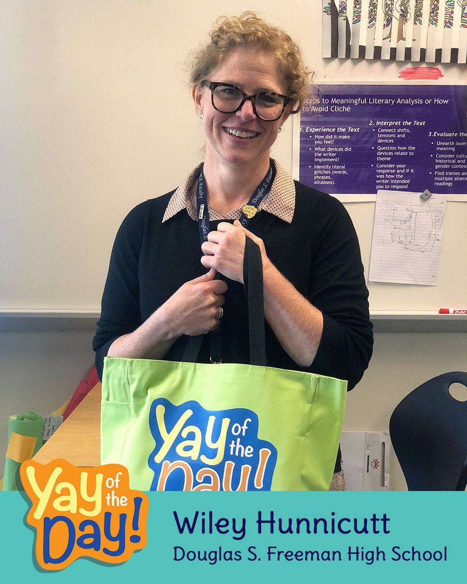 HenricoSchools's tweet image. YAY WILEY HUNNICUTT! Wiley Hunnicutt, an English teacher at Douglas Freeman High School, is today&apos;s &quot;Yay of the Day&quot; honoree. Superintendent Amy Cashwell honored her recently at the school. (No. 25 in a series. See previous &quot;Yay of the Day&quot; honorees at henricoschools.us/yay-of-the-day/)