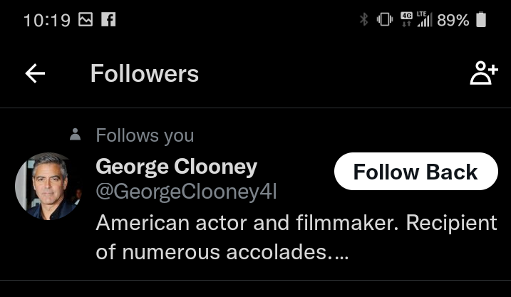 TotallyNotJes2's tweet photo. How is it that @GeorgeClooney4l is my only follower?
Hi George! https://t.co/xFOIJbEuPg