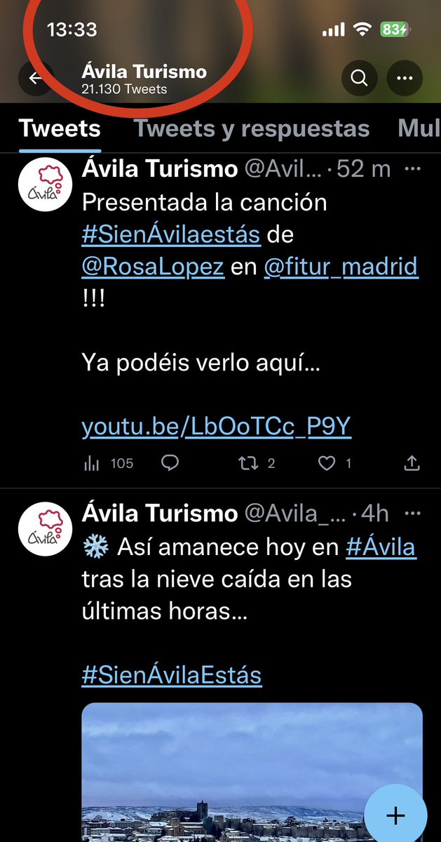 Esta cuenta debería de estar echado humo, No entiendo….ni una fotografía, ningún dato!! Hoy inaugurado #Fitur2023 y #Ávila sin información, será que no ha ido nadie???