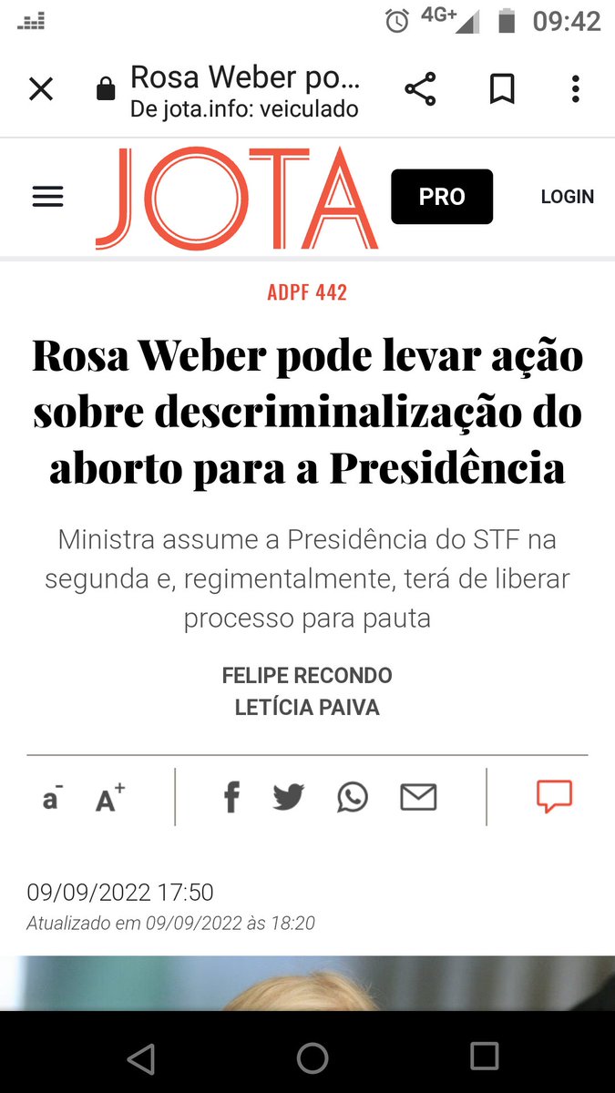 EllenMontesT's tweet photo. @Pavinatto @JovemPanNews Bom dia, Pavinatto!
O aborto será autorizado no Brasil pelo STF, acredito que o Rosa Weber já coloquei em votação no plenário. https://t.co/GU8WYAIzMa
