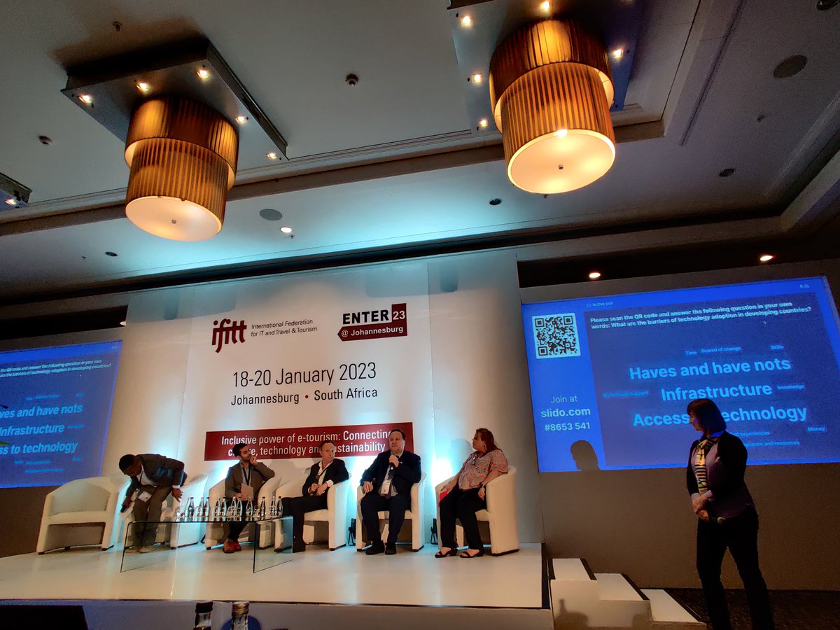 Excellent discussion at #ENTER23 about opportunities to overcome the barriers to technology adoption: the problem is not only a developing economy with lack of funding, but lack of strategy and change management.