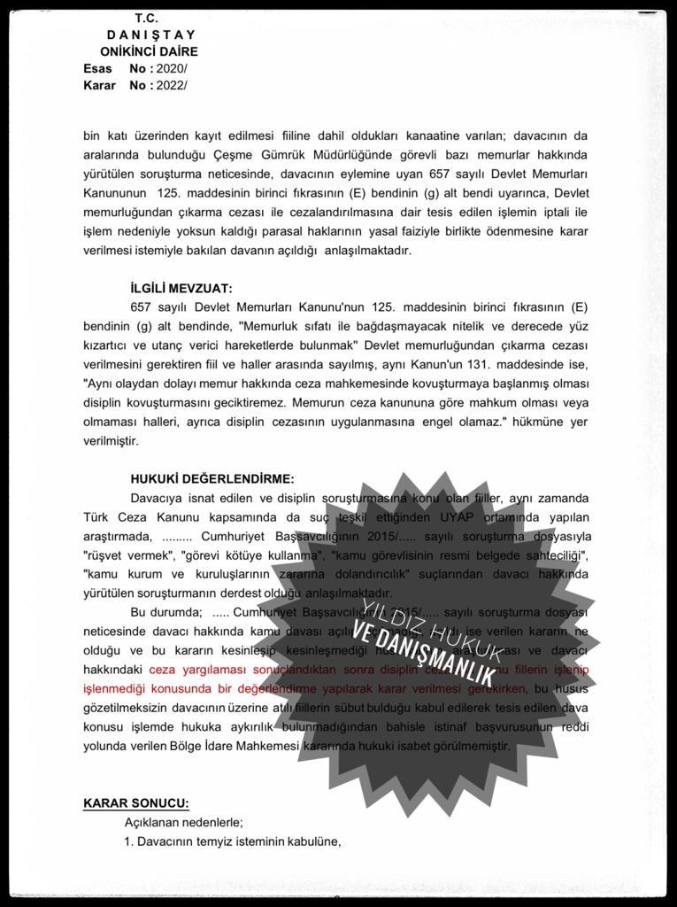 osmanyildiz_'s tweet photo. Zimmet, irtikap, dolandırıcılık ve rüşvet gibi iddialarla ceza yargılaması devam ederken Yüksek Disiplin Kurulu ile ihraç edilenlere ilişkin Danıştay'dan lehimize önemli bir karar verilmiştir. 

Karara göre İdare Mahkemesi ceza yargılamasını beklemek zorundadır. https://t.co/Pr1ORDoKH5