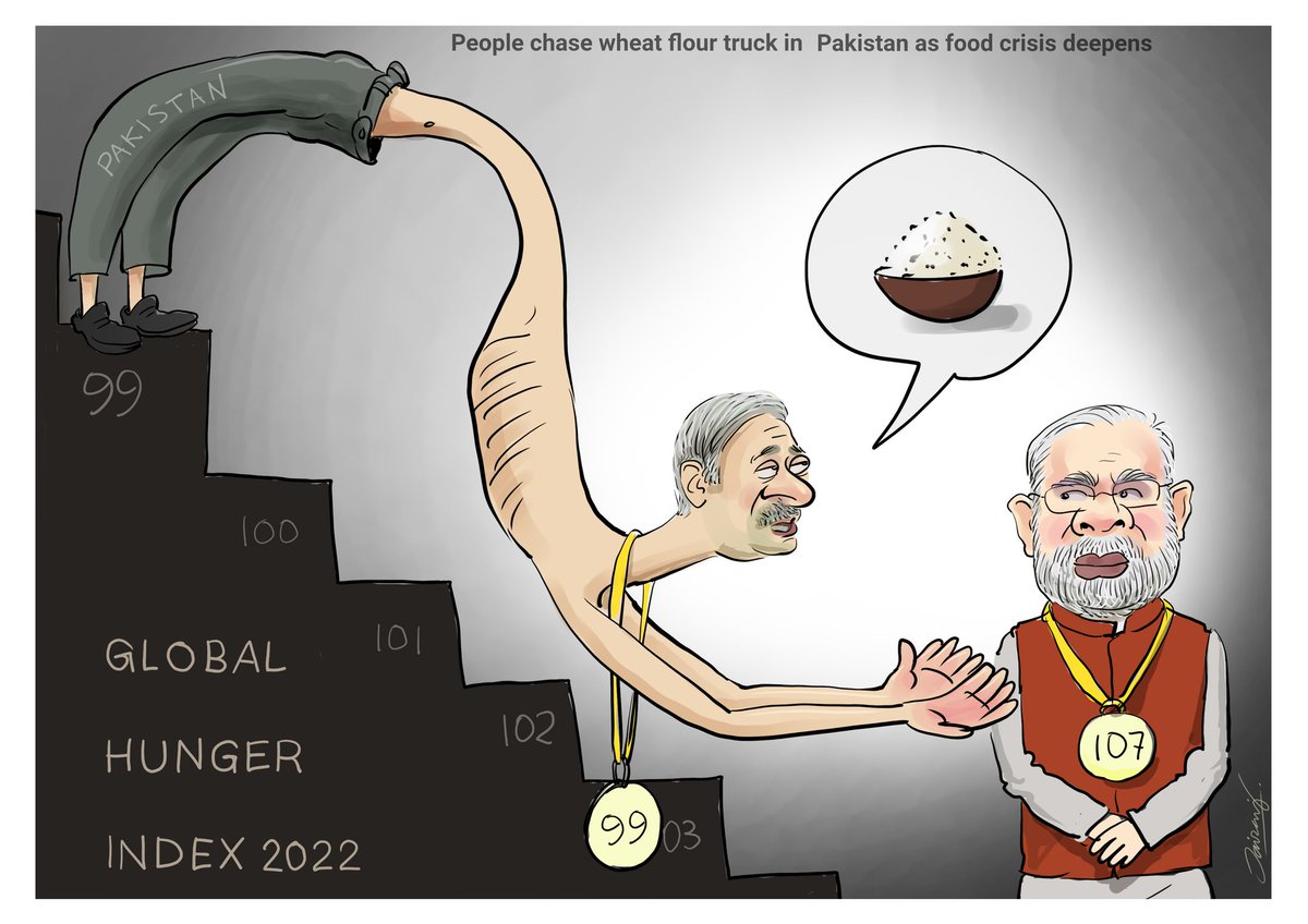 amjairaj's tweet image. #Pakistan #India #worldhungerindex #cartoon @BJP4India @PMOIndia @JPNadda