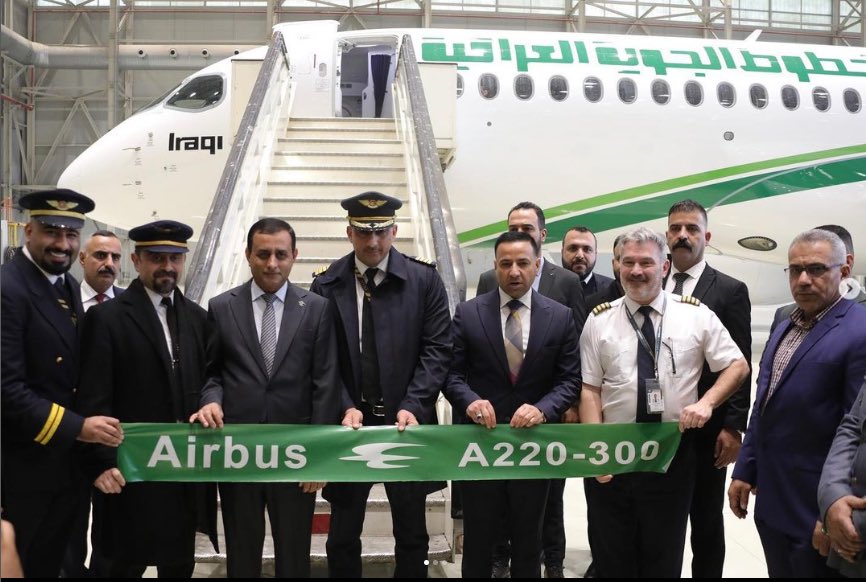 وصول طائرة A220 الجديدة التي تم تصميمها و بناءها في #كندا إلى #بغداد لتبدأ خدمتها للمسافرين مع <a href="/iraqiairwayss/">Iraqi Airways</a> 
🇨🇦 ✈️ 🇮🇶 #العراق
