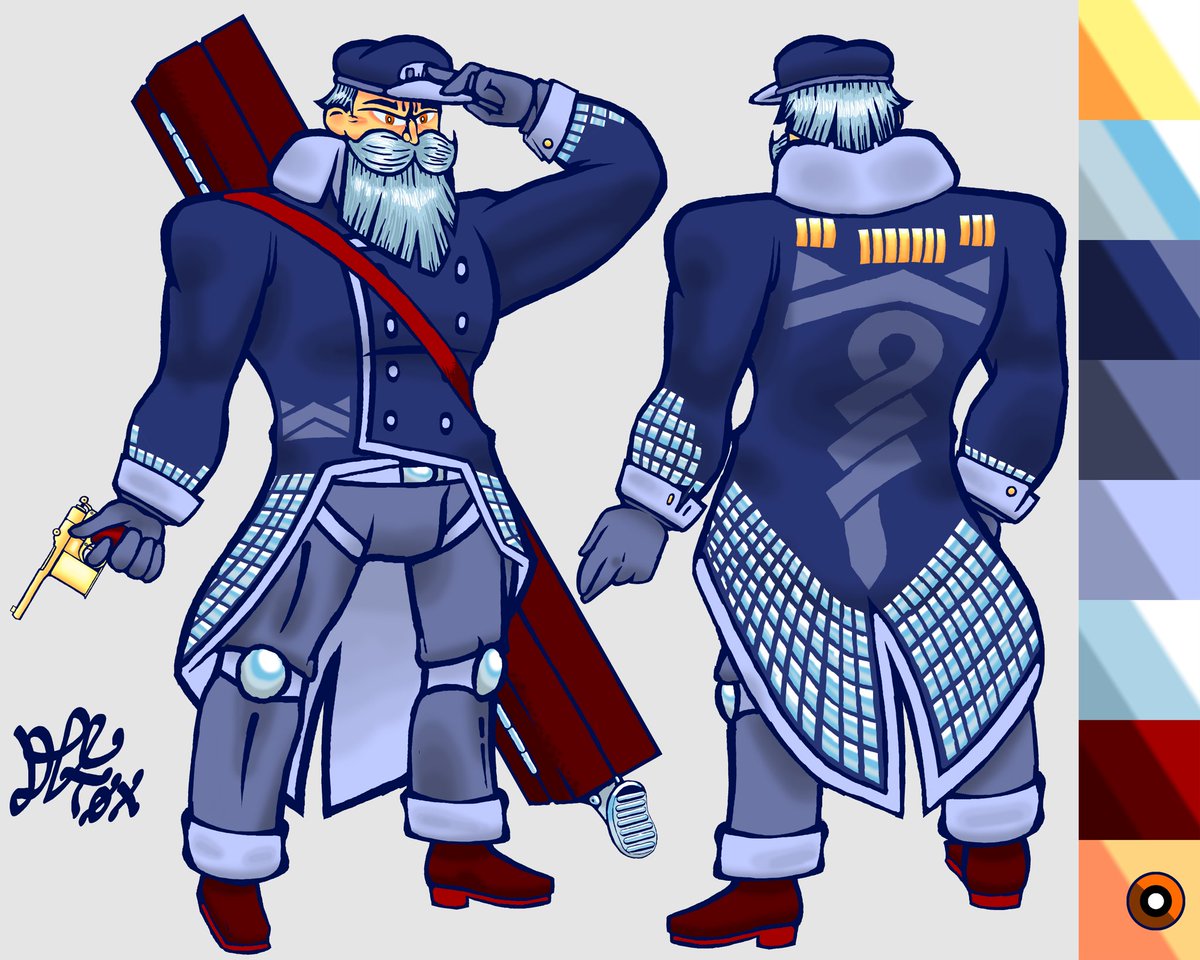 Dee18932739's tweet photo. #DailyDrawingPost-01/18/23,
Here he is! Introducing Hunter Straid, leader of the Domino Royal Guard!

As always, comments, questions, and critique are appreciated 😊

TTFN ❤️
#Champ10n #fantasy #narrative #conceptart #characterdesign #OC

Next week will begin the first page! https://t.co/eL5qb0oWyL