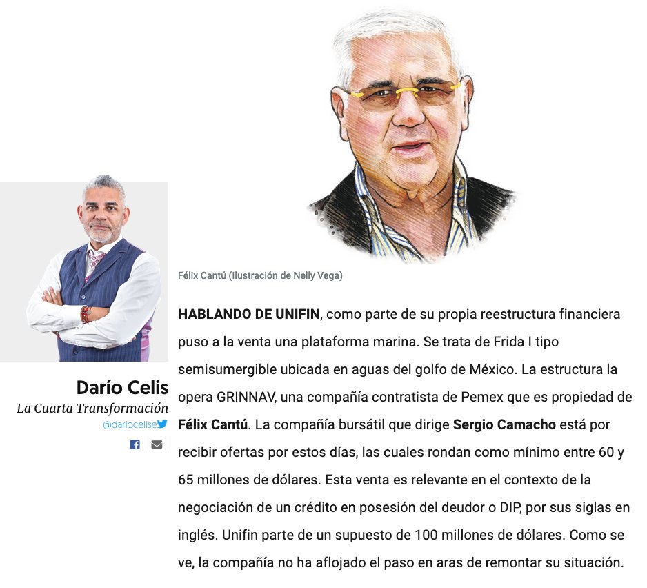 dariocelise's tweet photo. #LaCuartaTransformación
Hablando de @UNIFIN, como parte de su propia reestructura financiera puso a la venta una plataforma marina. Se trata de Frida I tipo semisumergible ubicada en aguas del golfo de México.
https://t.co/Rvo7Z5DtoZ https://t.co/8AUFu7obDM