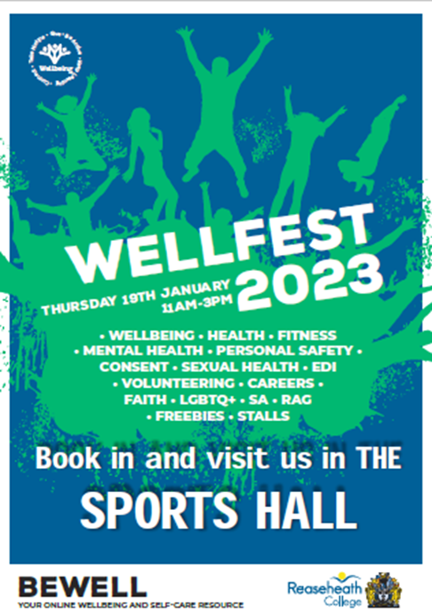 RHC_Wellbeing's tweet photo. WELLFEST 2023! Thursday 19th Jan - 11am till 3pm https://t.co/0A4vjgt0de