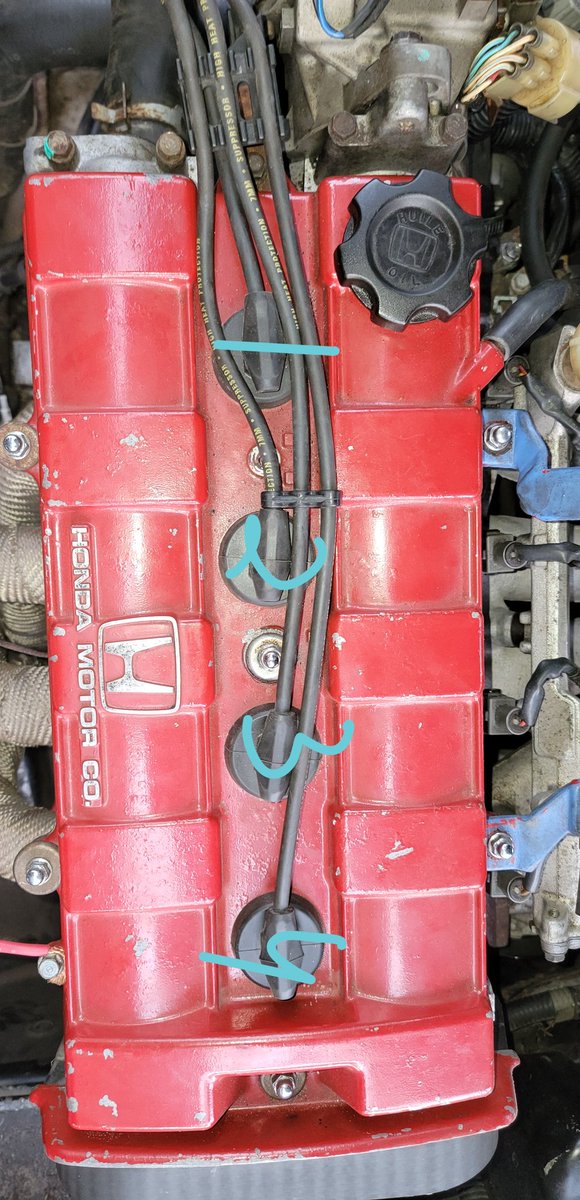 ReynM02's tweet photo. In case anyone needs the spark plug order for honda b20b4 #Honda https://t.co/PZZfc2DCNW