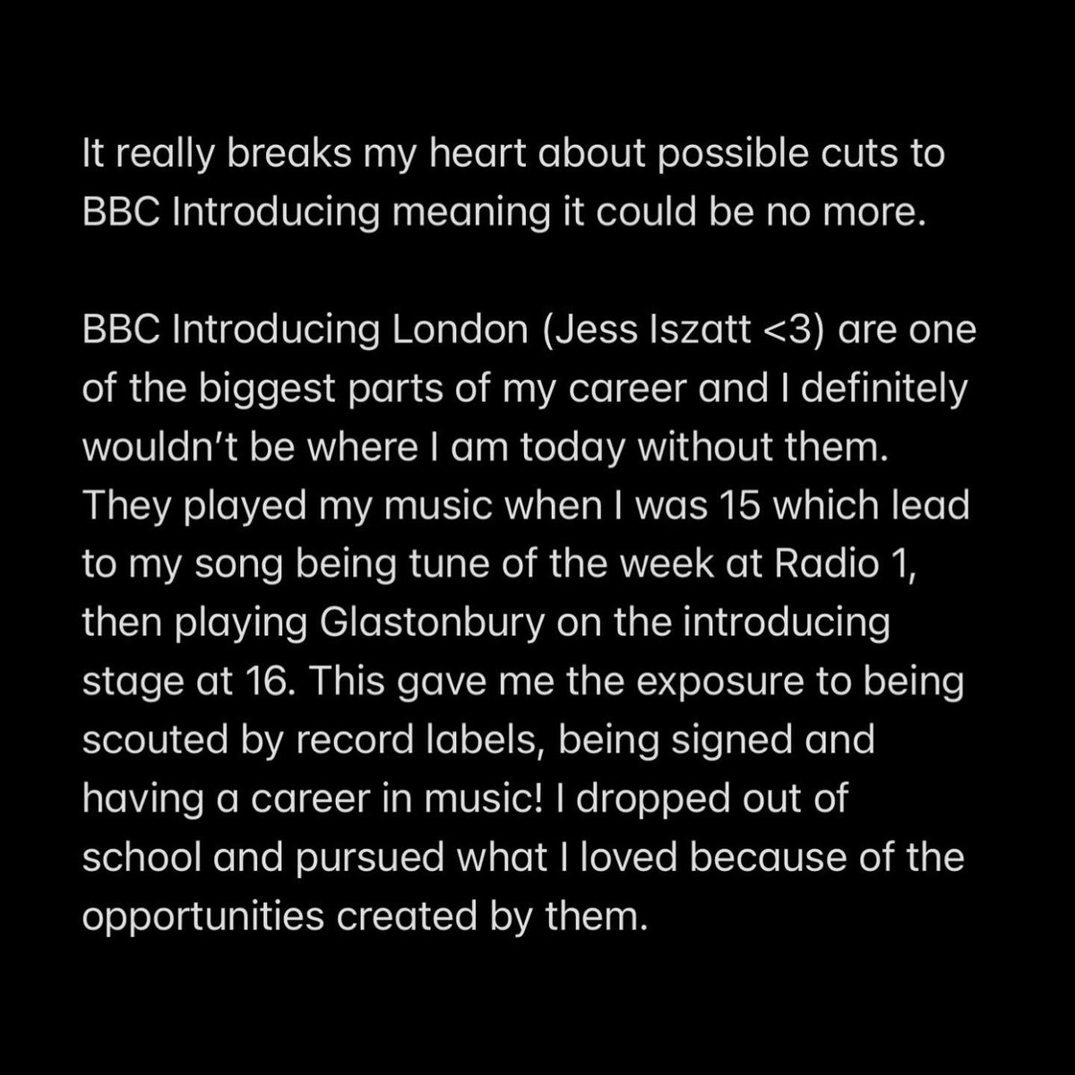 sody's tweet image. BBC Introducing must be saved! thank you @jjiszatt for all your support over the years. I wouldn’t be where I am without you guys! ❤️‍🩹 #savebbcintroducing
