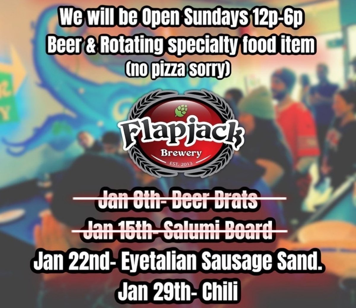 FlapjackBrewery's tweet image. Open Sundays! #whyberwyn #drinkillinois #pizza #beer #CraftBeer #flapjackbrewery #beerwyn