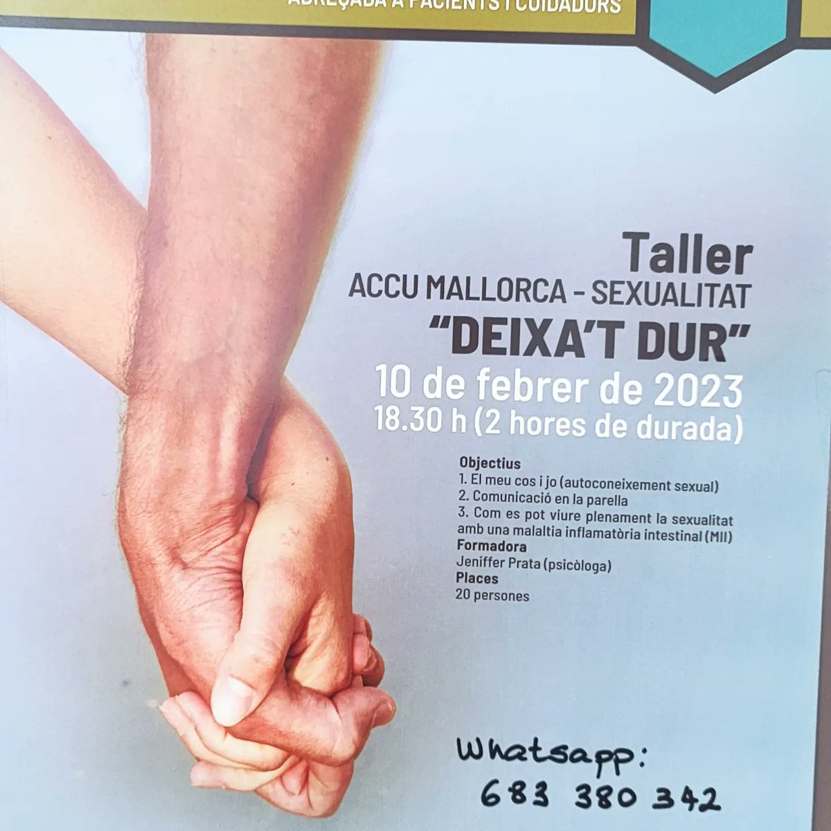 son_eii's tweet photo. Comiienza 2023 con un montón de actividades interesantes para ti si tienes enfermedad inflamatoria intestinal, seas o no socio de ACCU Mallorca. ¡Las plazas son limitadas! https://t.co/9MOaBMWRRR