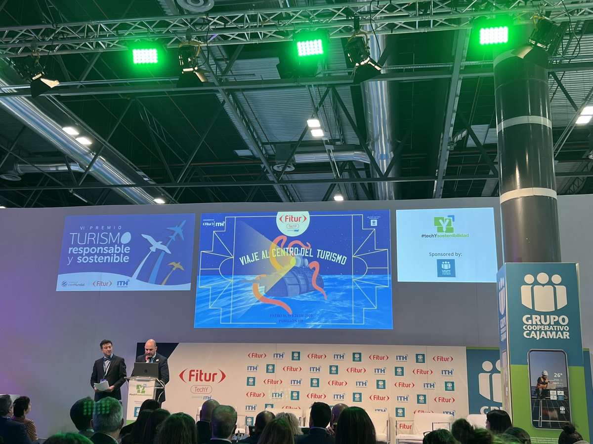 Ya estamos en los premios de @InterMundial_ES sobre Turismo responsable y sostenible 🥰