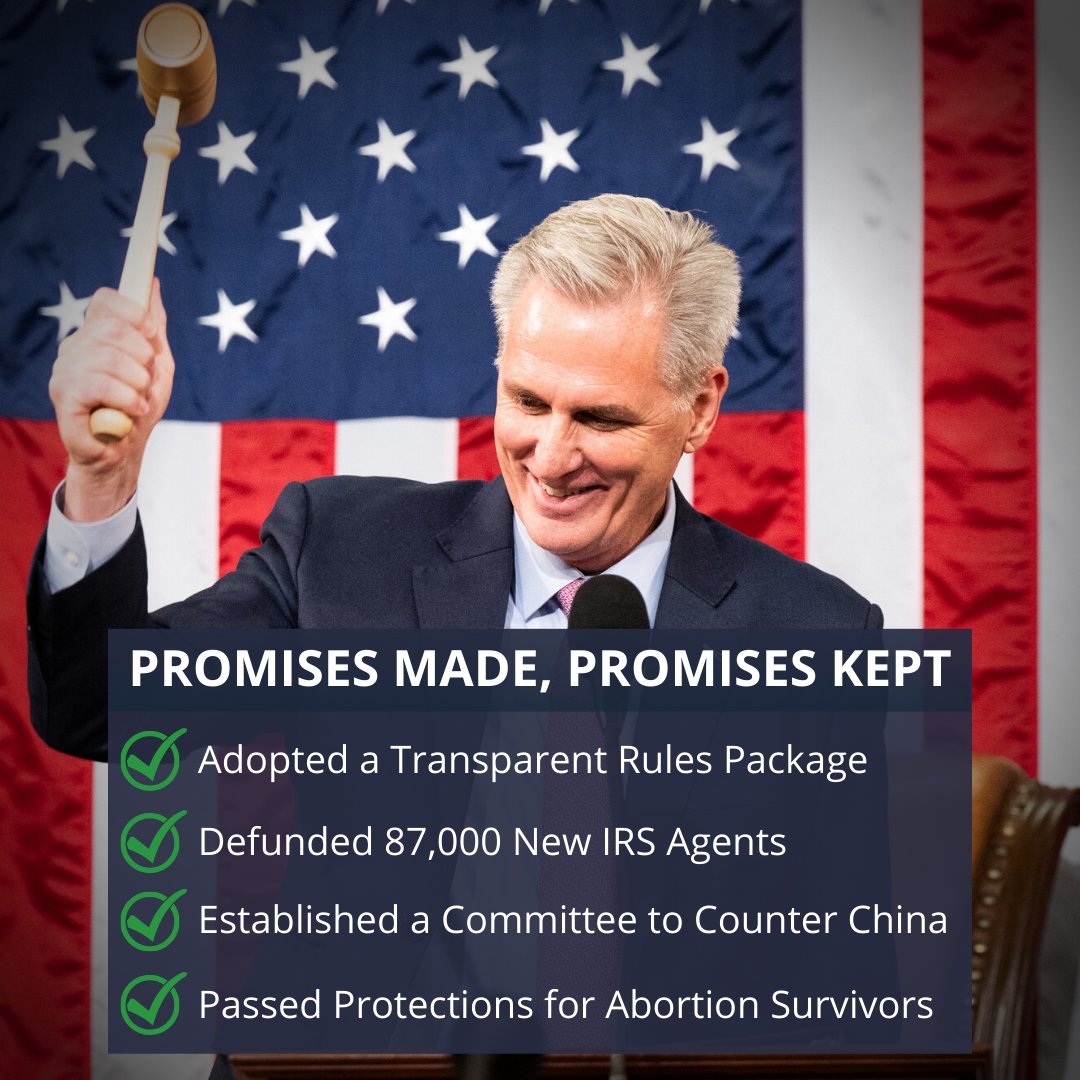 The House is back to working for the people — thanks to <a href="/SpeakerMcCarthy/">Kevin McCarthy</a>'s leadership.