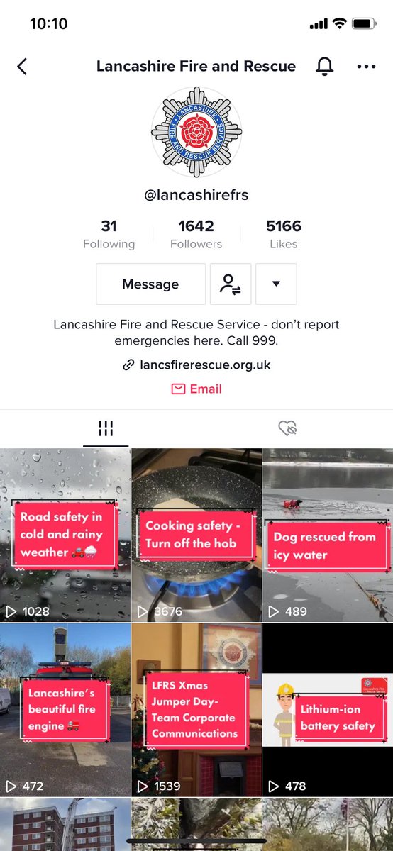 Lancashire Fire & Rescue Service (@lancashirefrs) on Twitter photo Did you know that Lancashire Fire and Rescue Service have a TikTok channel? 
Click on the link to follow us, if you don't already, to see more of what we do, behind the scenes, safety tips and even clips of our fire dogs!
tiktok.com/@lancashirefrs Did you know that Lancashire Fire and Rescue Service have a TikTok channel? 
Click on the link to follow us, if you don't already, to see more of what we do, behind the scenes, safety tips and even clips of our fire dogs!
tiktok.com/@lancashirefrs