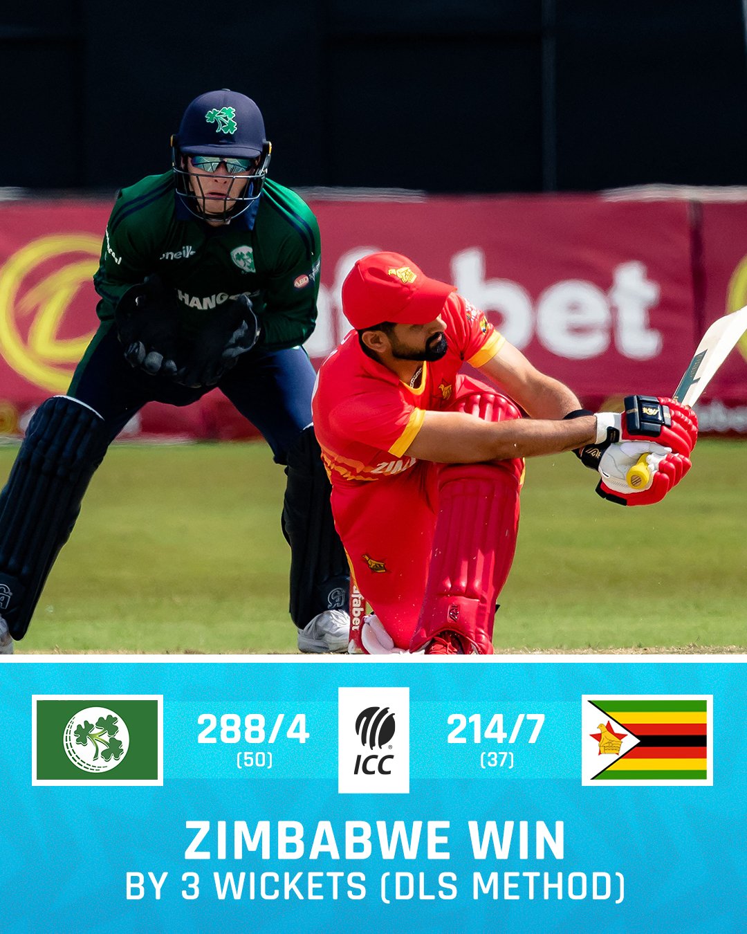 ICC on Twitter: "A thriller in Harare 👌 Zimbabwe make 13 in the final