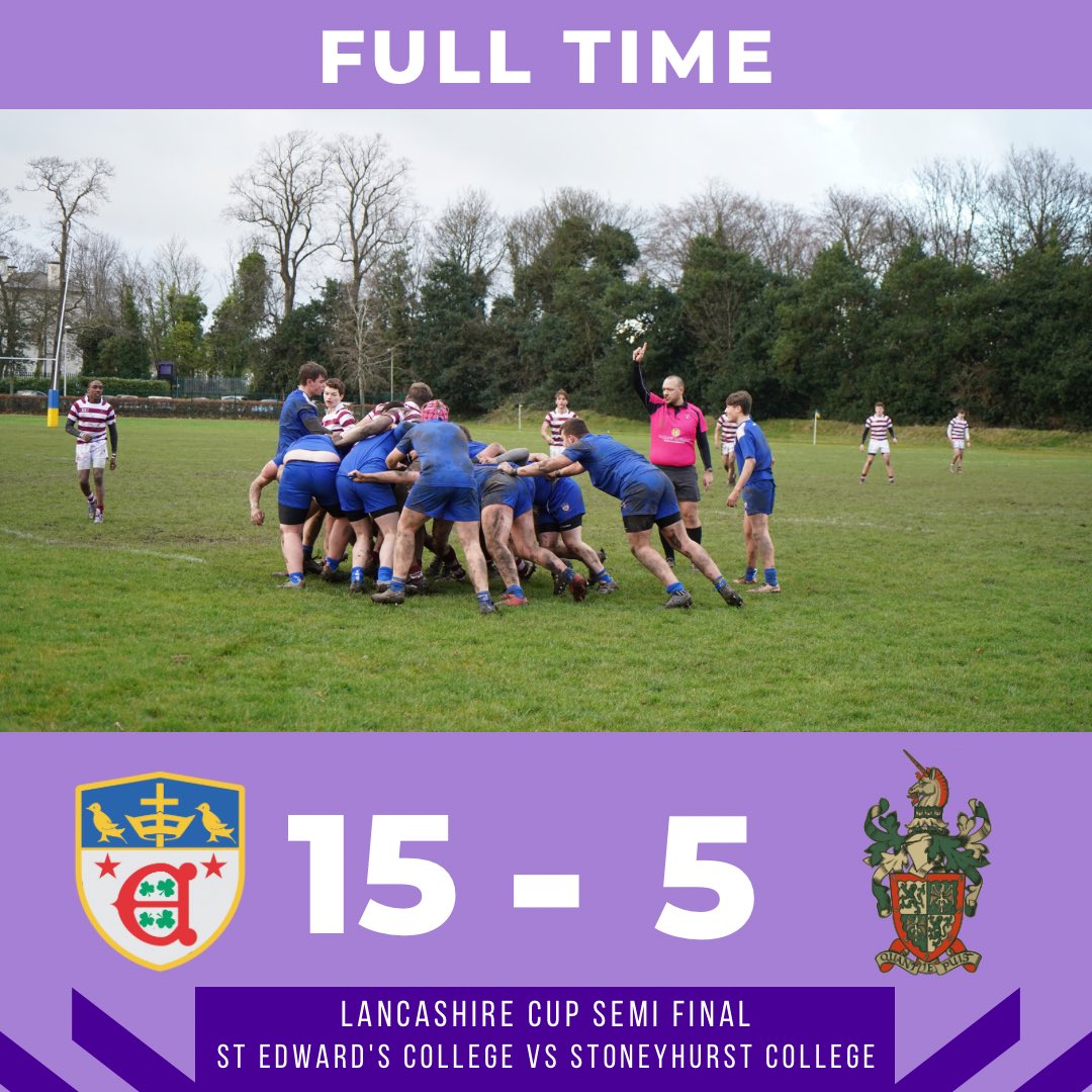 eddiessixthform's tweet photo. St Edward’s College are victorious and are through to the final of the Lancashire Cup after a hard fought battle with a well structured Stonyhurst side
#upthesec #secrugby #uptheeddies https://t.co/jcGvajgR5v