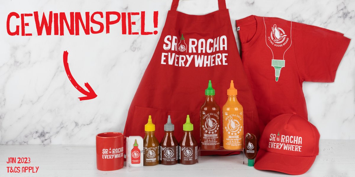Sriracha_DE's tweet photo. FOLGE UNS &amp; RT für deine Chance, dieses beeindruckende Set an Flying Goose Sriracha zu #GEWINNEN 🤤🤤🤤

Lese dir unsere Allgemeinen Geschäftsbedingungen auf unserer eigenen Webseite durch: https://t.co/yy4o5oE87c

#Competition #WinItWednesday https://t.co/fPm9p2aGeR