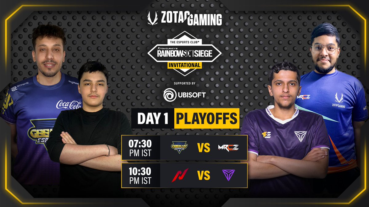 Rainbow Six Esports South Asia (@r6esportssa) on Twitter photo Now that the group stages are over, the play-off places have been decided:
<a href="/Geekay_Esports/">Geekay Esports</a> ⚔️ <a href="/MercenarieZbd/">MercenarieZ</a> ➡️ 7.30PM
<a href="/NOBLESesport/">NOBLES</a> ⚔️ @TripleeEsports ➡️ 10.30PM
Tune in LIVE here: youtube.com/theesportsclub Now that the group stages are over, the play-off places have been decided:
<a href="/Geekay_Esports/">Geekay Esports</a> ⚔️ <a href="/MercenarieZbd/">MercenarieZ</a> ➡️ 7.30PM
<a href="/NOBLESesport/">NOBLES</a> ⚔️ @TripleeEsports ➡️ 10.30PM
Tune in LIVE here: youtube.com/theesportsclub