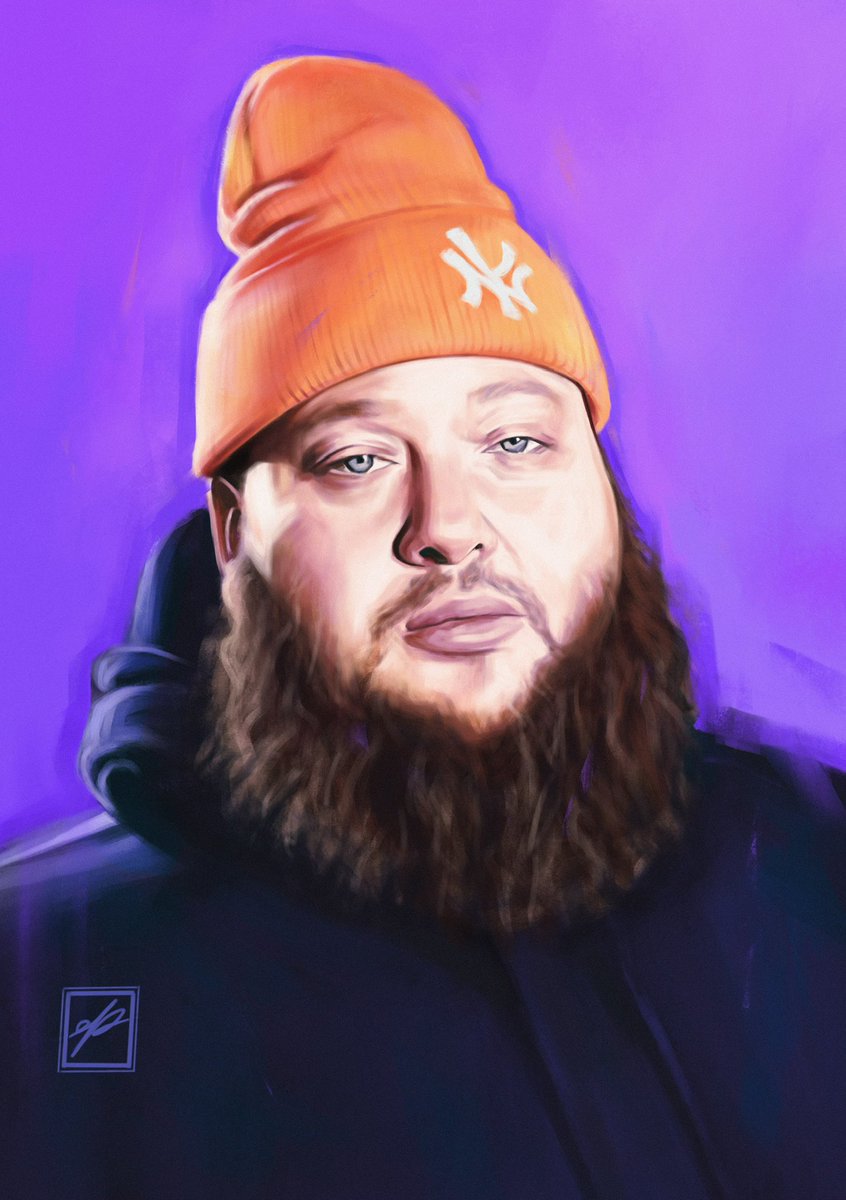 dorriepower's tweet photo. @ActionBronson I painted you!!! 💜💜 https://t.co/zo7y4Qr11t