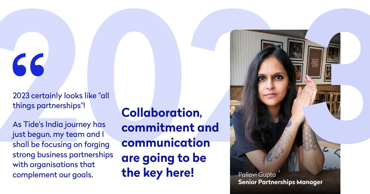 TideBusiness's tweet photo. Continuing our #2023AtTide series, we spoke with Pallavi Gupta, our Senior Partnerships Manager based in India, to discuss what she is looking forward to this year at Tide ๐
#OneTeam #LifeAtTide https://t.co/bm1r0tDFLy