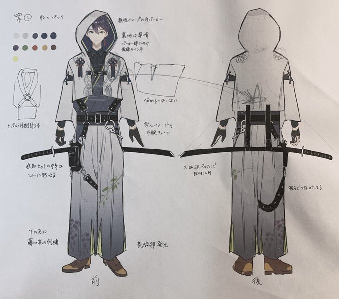 部屋片付けてたら友人に見てもらうためのラフ出てきた 