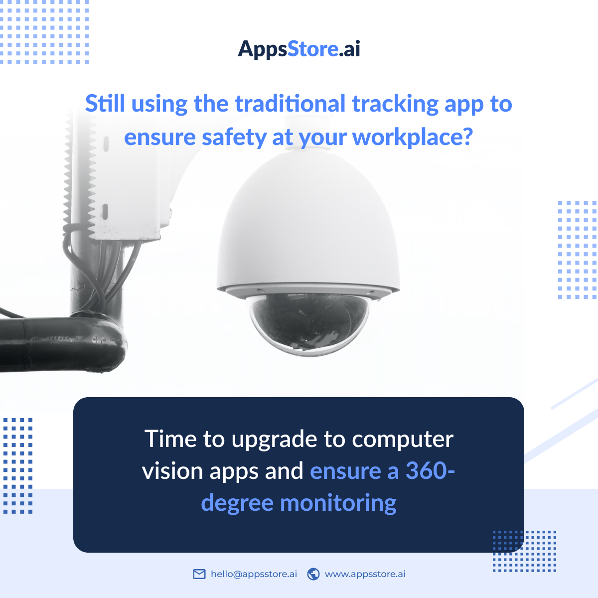 appsstoreai's tweet photo. Still using the traditional tracking app to ensure safety at your workplace?
Visit: https://t.co/57NM3pn45o

#appsstore #ai #computervision #safetydetection #theftdetection #aimarketplace https://t.co/HKIF3gHK3d