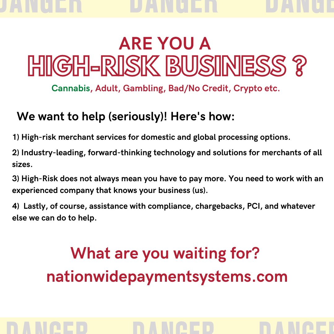 B2B Vault on Twitter: "RT @PaymentSystems: Are you a high-risk merchant
