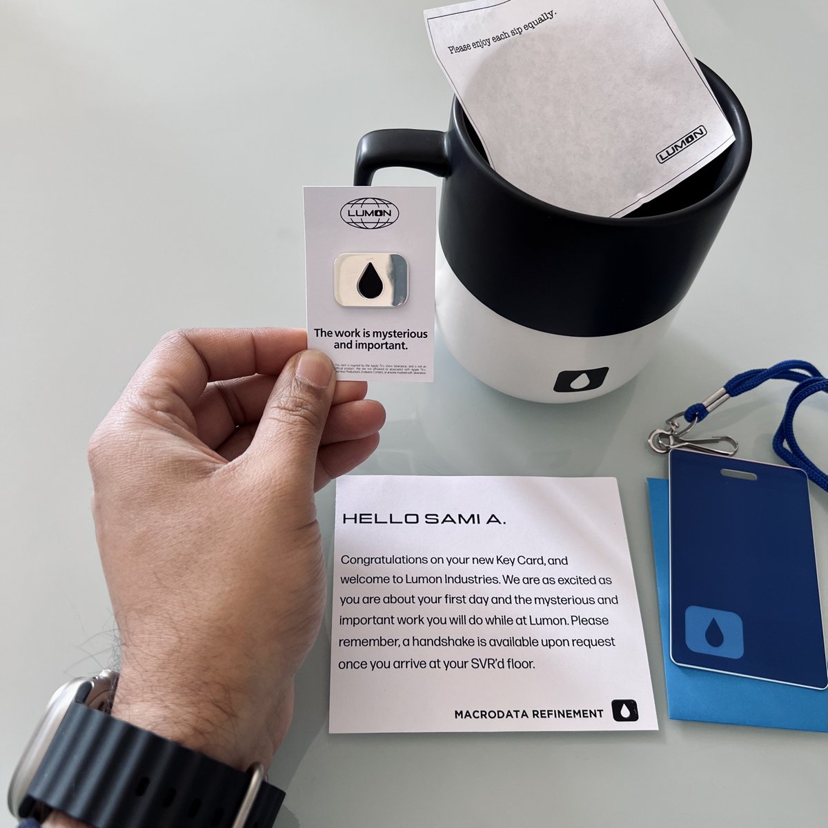 hsami's tweet photo. Meet your latest #Refiner joining the #MACRODATAREFINEMENT Team at #Lumon! #PraiseKier 
•
#LumonIndustries #Severance #AppleTVplus #Apple #AppleTV https://t.co/IDyPJ1NAbf