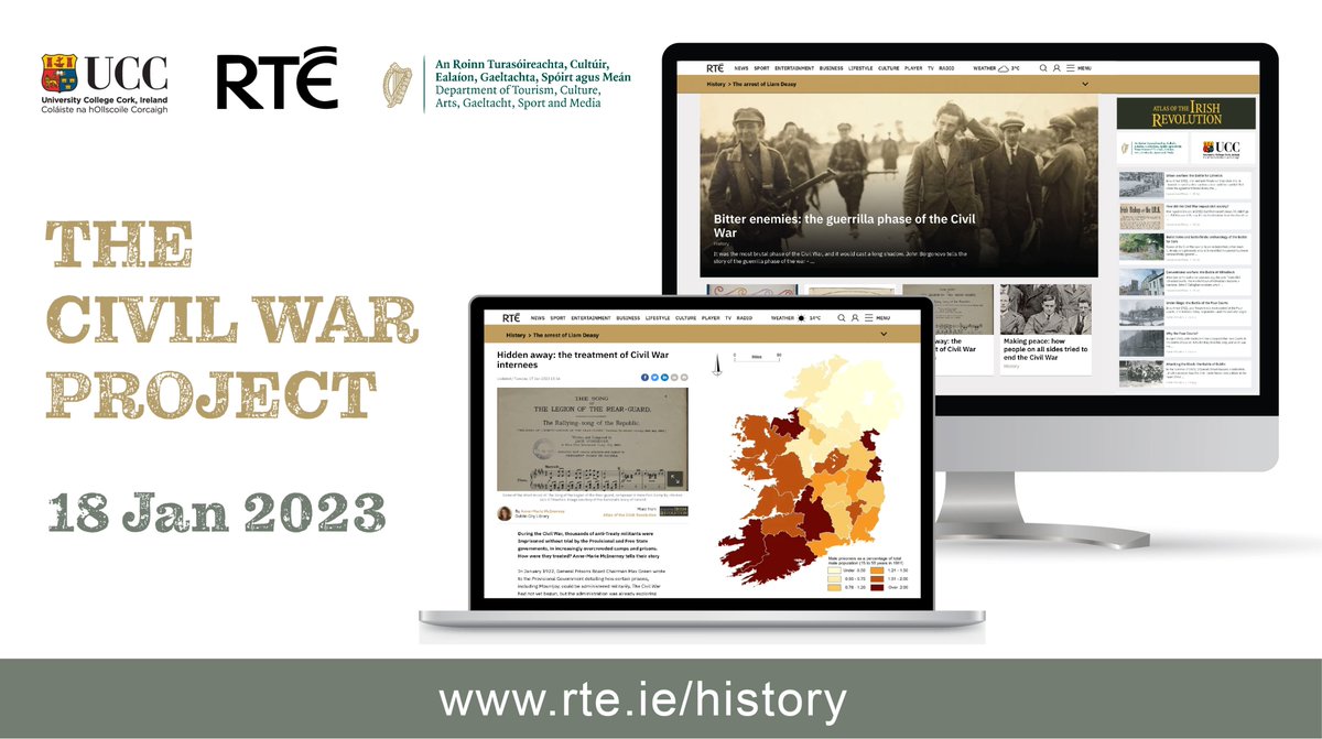 Released today: Another new index on the ongoing @RTE & @UCC #IrishCivilWar project. 

rte.ie/history/liam-d…

Maps from #AtlasoftheIrishRevolution & new articles by Dr John Borgonovo, Dr Eve Morrison, @sinead_mccoole
& Dr Anne-Marie McInerney @AnneMarieMcIne1