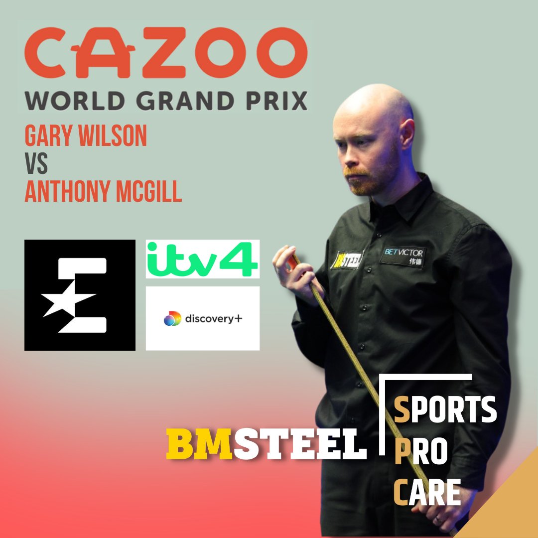 Best of luck to Sports Pro Care @Gary_Wilson11 this afternoon in the World Grand Prix 🤞

Thank you to @BMSTEELUK  @paulrinaldi147 

10% OFF using discount code SPC10 
bmsteel.co.uk 

#sportsmarketing #sportsmanagement #sportsponsorship #sportsprocare #sports #snooker