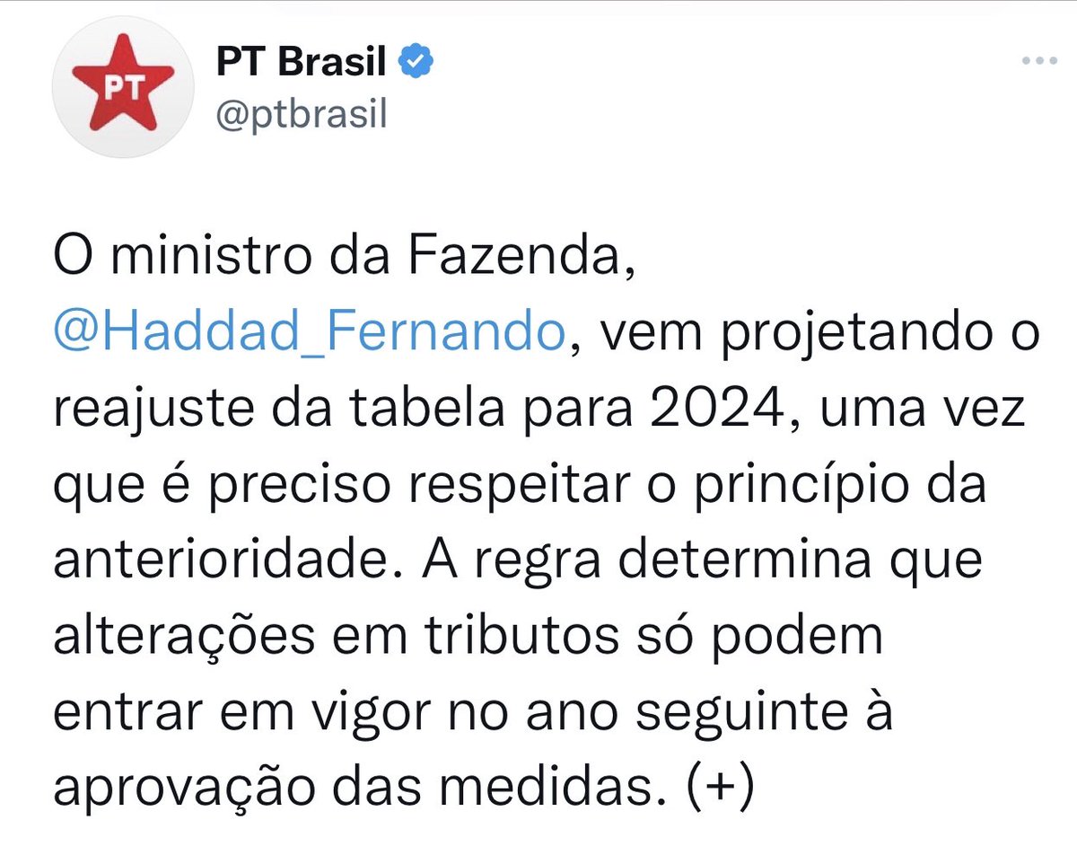 renatajbarreto's tweet photo. Não existe princípio de anterioridade para redução de tributo. Fake news. https://t.co/cPK4WsoCJB