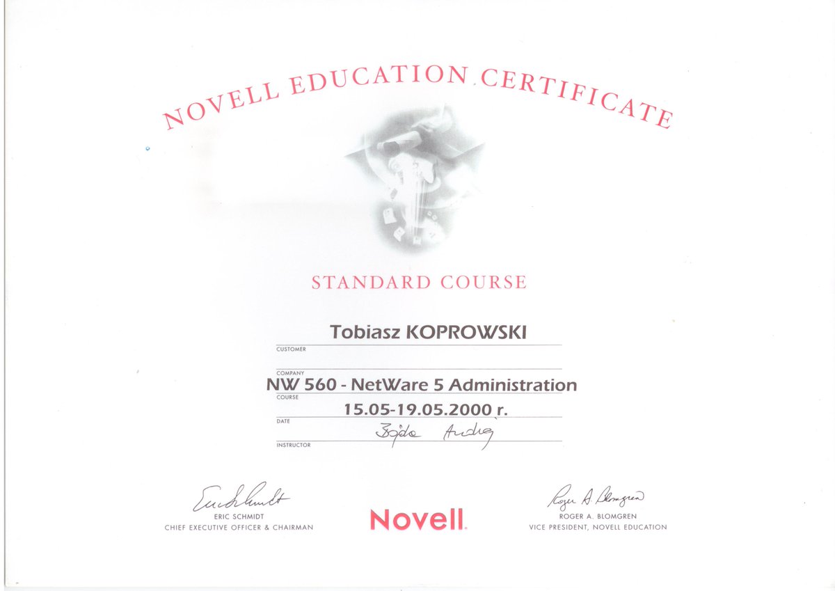 KoprowskiT's tweet image. Well Done You! 
you bring some memories... 

Hey #Novell &amp;amp; #NetWare Are You still alive?