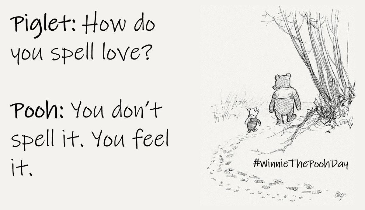 MooreTeachersUK's tweet photo. It's #WinnieThePoohDay! We are sharing our most-loved quotes from the books! Here's Marie's favourite quote from everyone's favourite little bear! ♥️ #hertfordshire #essex #teaching #teacher #teachingassistant #school #schools #learningsupportassistant #primaryschool #supply https://t.co/wUhbuLUSKc