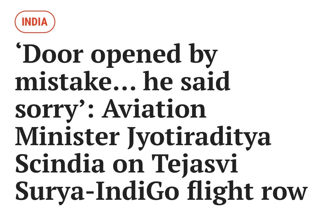 RoflGandhi_'s tweet image. ये जहाज का डोर है या पतंग की डोर !

फिर तो एक केस एयरलाइंस पर बनता है कि सांसद का हाथ लगने से दरवाजा खुल गया, कहीं प्रधानमंत्री की छाती लग जाये तो छत ही उड़ जायेगी।  #SuryaGate