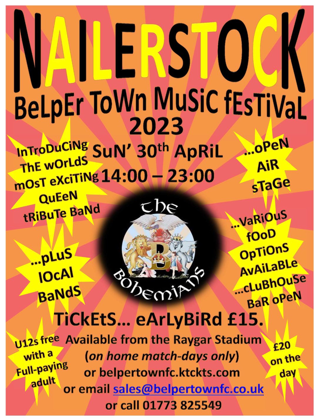 𝗕𝗲𝗹𝗽𝗲𝗿 𝗧𝗼𝘄𝗻 𝟣𝟪𝟪𝟥 on Twitter "🎸𝐍𝐀𝐈𝐋𝐄𝐑𝐒𝐓𝐎𝐂𝐊🥁 We are delighted to