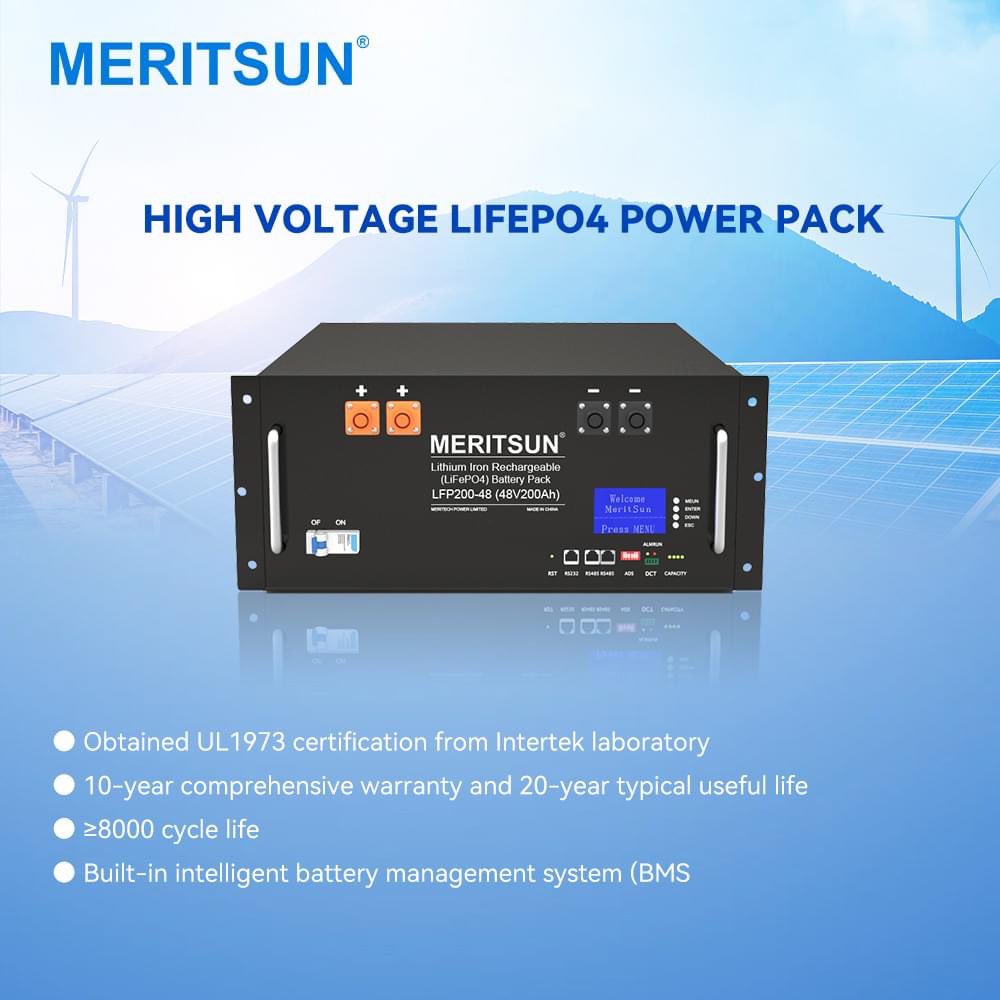 Meritsun Battery High voltage lifepo4 battery #meritsun #UL server rack battery <a href="/MeritsunPower/">MeritSun Power</a>