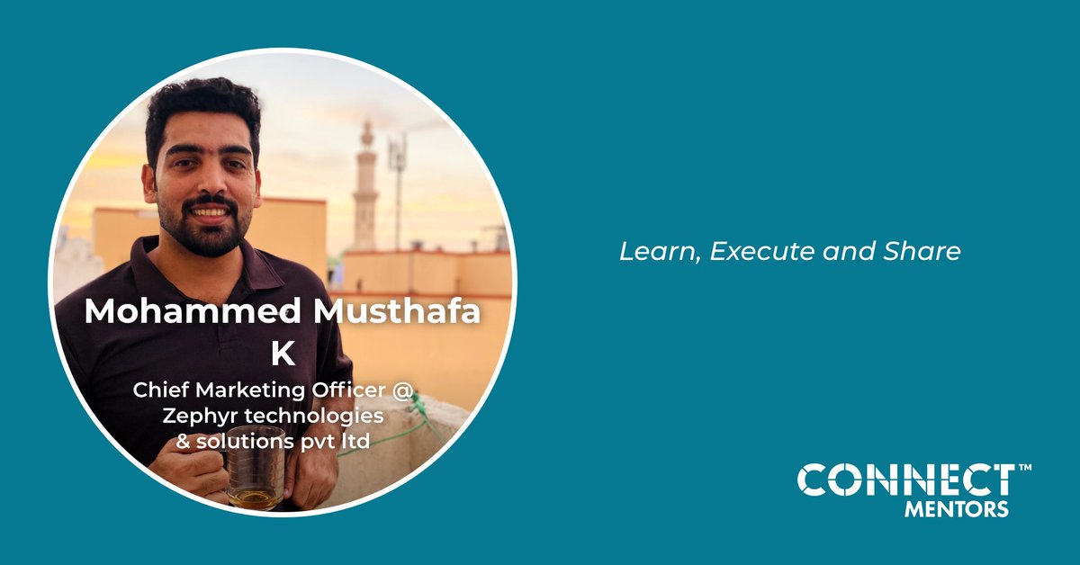 Meet our mentor of the week, <a href="/mustechofficial/">Musthafa Kanyappady</a> , Chief Marketing Officer at <a href="/zephyrtechsoln/">Zephyr_technologies</a> 

Welcome to the Connect Mentors community Mohammed! 🤗

connectmentors.com/mentors/mohamm…

#connect #support #community #growth #collaborative #HR #talent #collaborate #mentors #marketing #tech