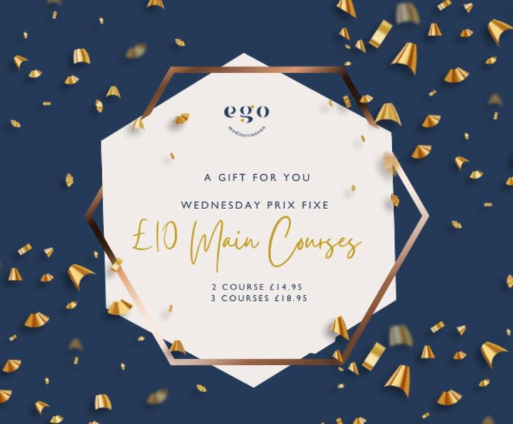 It's back, ✔️
it's our Wednesday Prix Fixe,✔️
it's £10 for a main.✔️

Yes, if you show us this post when you walk in the restaurant, 
you will be entitle to a🤑 £10 main course from the Prix Fixe Menu.

💻Book your table now.☎️