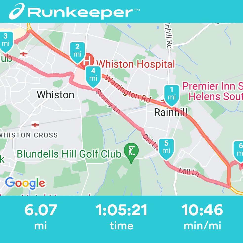 MarkAllcock39's tweet photo. I just completed an activity with Runkeeper #run #fitness #rainhillrun #liverpoolrun #sthelensrun https://t.co/e3o0ss0bLY https://t.co/T6YJjE5bXm