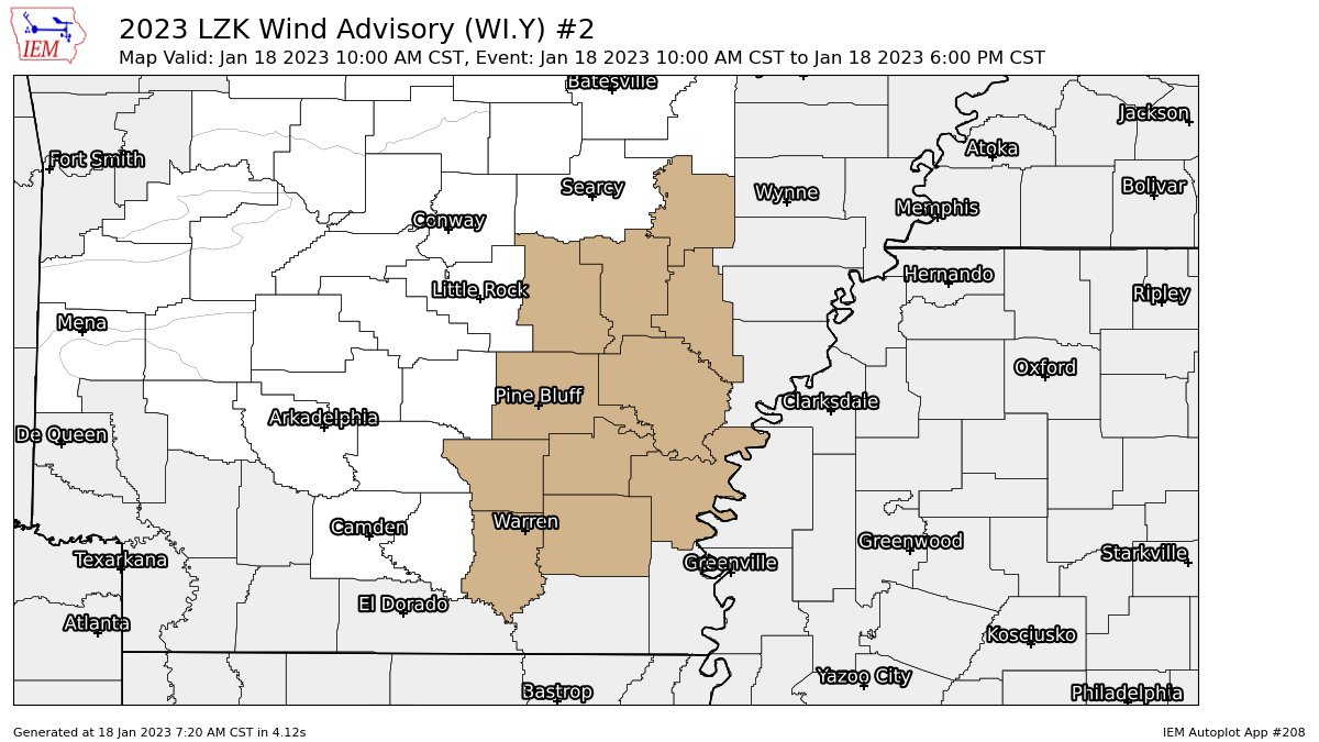 + Noaa weather alerts.. on Twitter "LZK issues Wind Advisory valid at