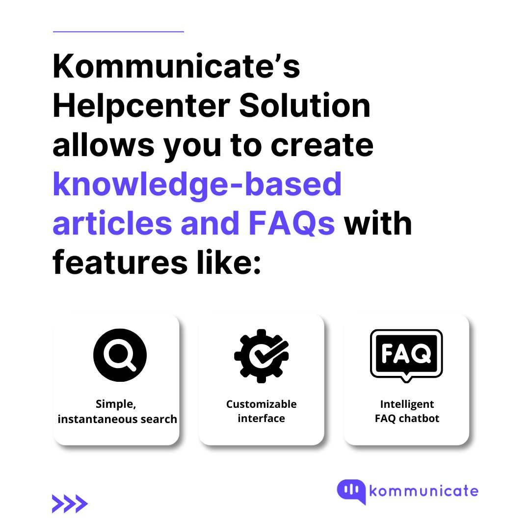 kommunicateio's tweet image. Let your customers help themselves with Kommunicate&apos;s Helpcenter Solution, which can answer 80% of customer queries automatically.

To know more, visit 👉 bit.ly/helpcenter-Tw

#CustomerSupport #Helpcenter #CX #ConversationalAI #CX #AI #Kommunicate