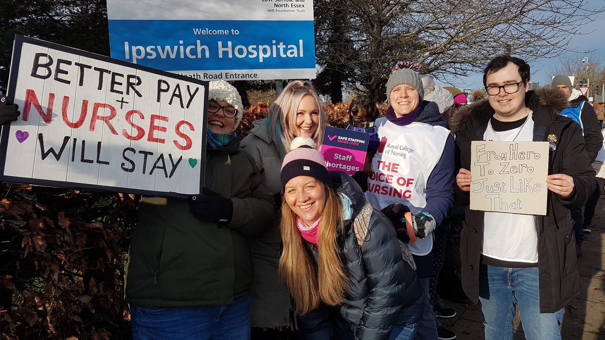 Ipswich hospital #RCNStrike #NursesStrike