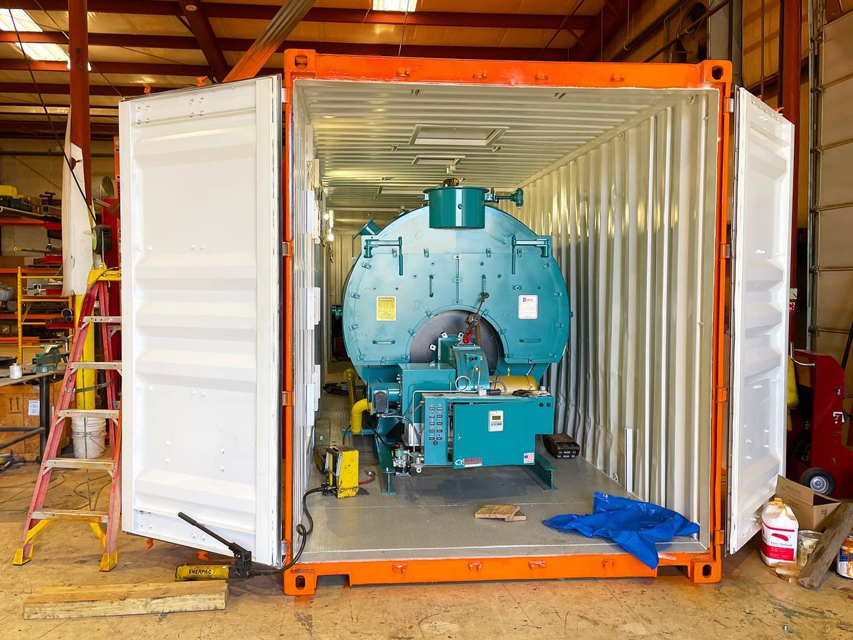 RasMech's tweet photo. A few picture updates of the progress our rental team is making on our new mobile boiler room. Won’t be long before this unit is ready! #mobileboiler #steam #rentalboiler https://t.co/4aZNqD74l2