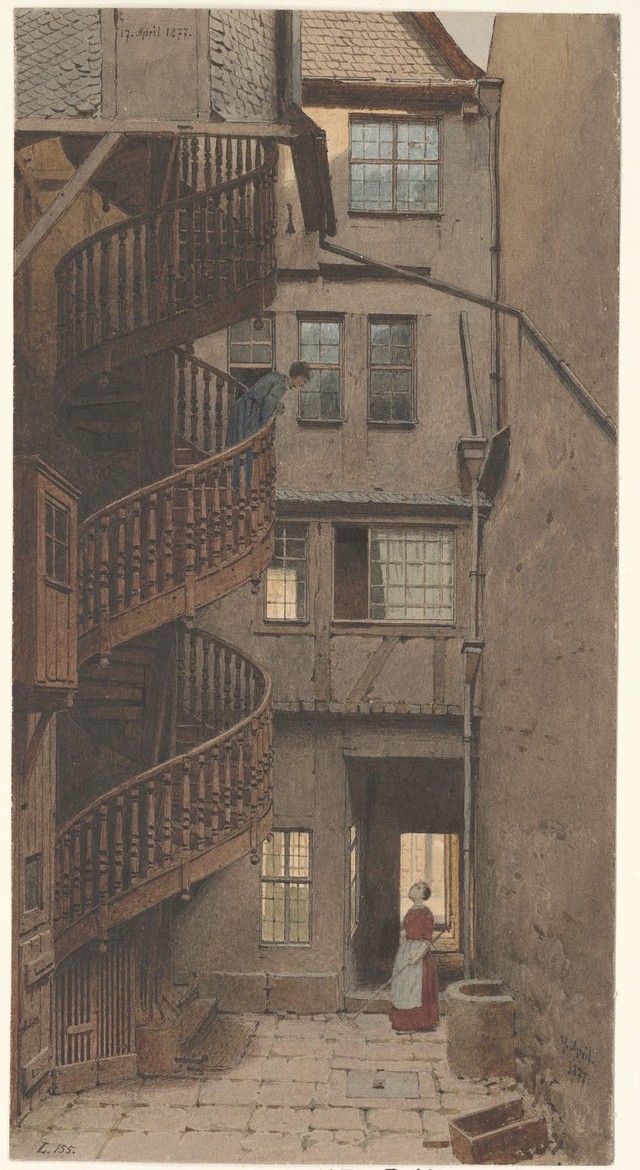 histmus's tweet photo. T wie… Treppen! „Es war schwierig, sich in dem endlosen, unsäglichen und unbeschreiblichen Gewinkel zurecht zu finden. Trepp auf, Trepp ab, über dunkle Vorplätze und Galerien gelangte ich auf den obersten Speicher“ schrieb Carl Theodor #Reiffenstein. © HMF #AllesVerschwindet https://t.co/bERFElj15V