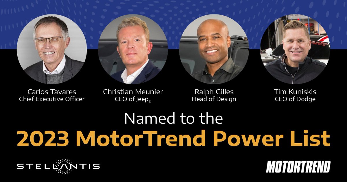 Stellantis on Twitter "Congratulations to four of our company leaders