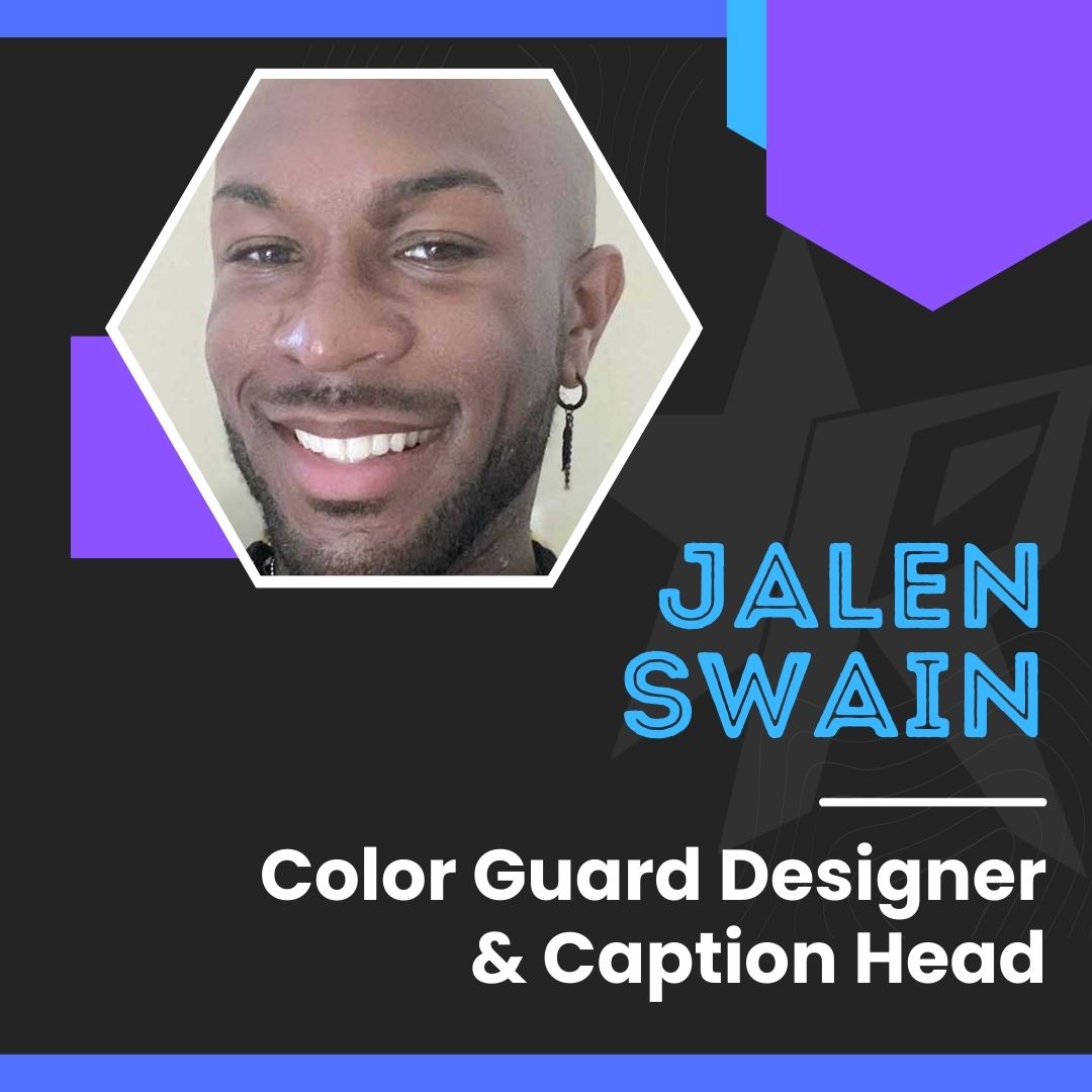raidersdbc's tweet photo. Raiders Design Team 2023 — Jalen Swain, Color Guard Designer &amp; Caption Head https://t.co/DqGUYqtJt6