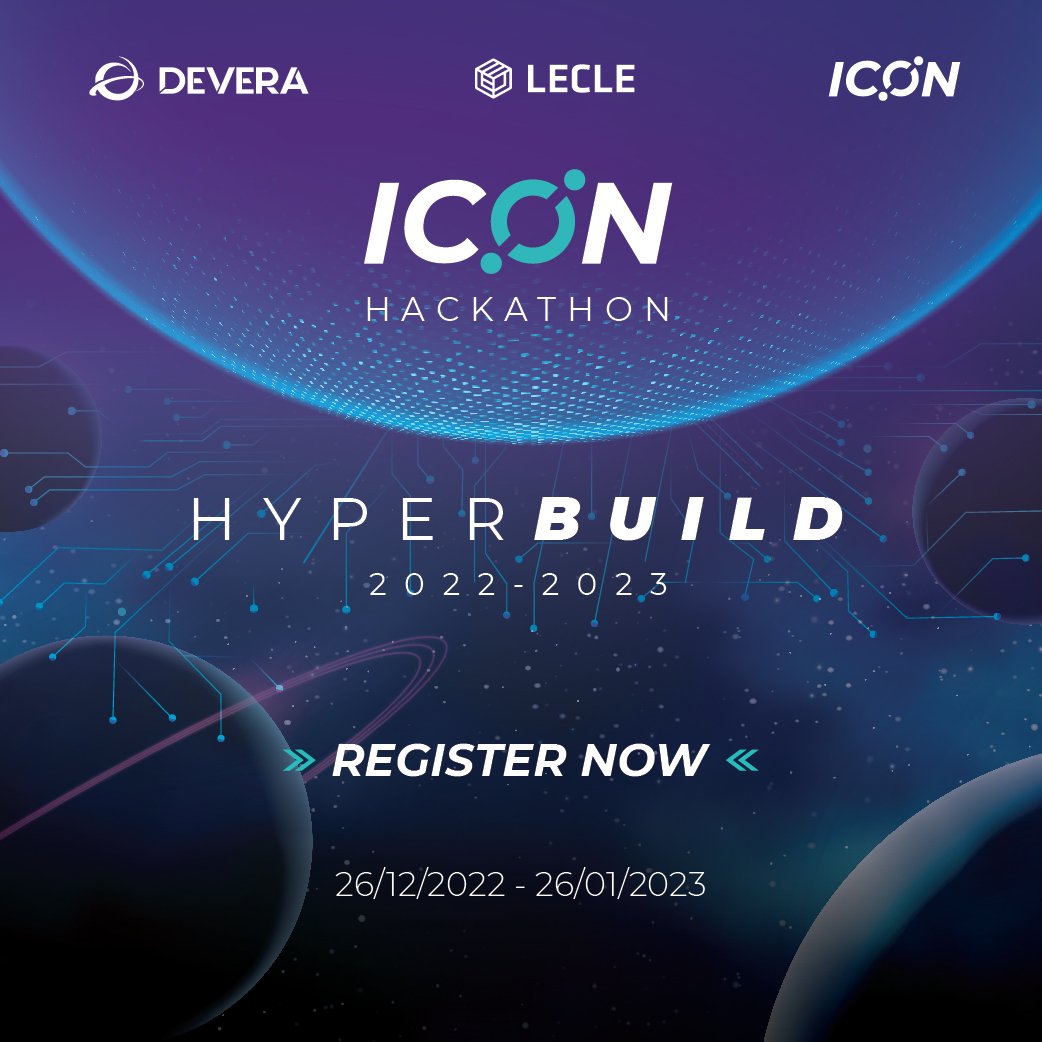 sodaholders's tweet photo. Register for the #ICONHackathon here: https://t.co/iwVVx0nvmF
π Sponsored by
@helloiconworld | @leclevn | @DeveraAcademy https://t.co/2ONZTnxtxE