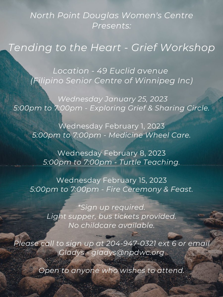 Join us for Tending to the Heart, a workshop on grief and loss developed and facilitated by Knowledge Keeper Gladys Marinko!